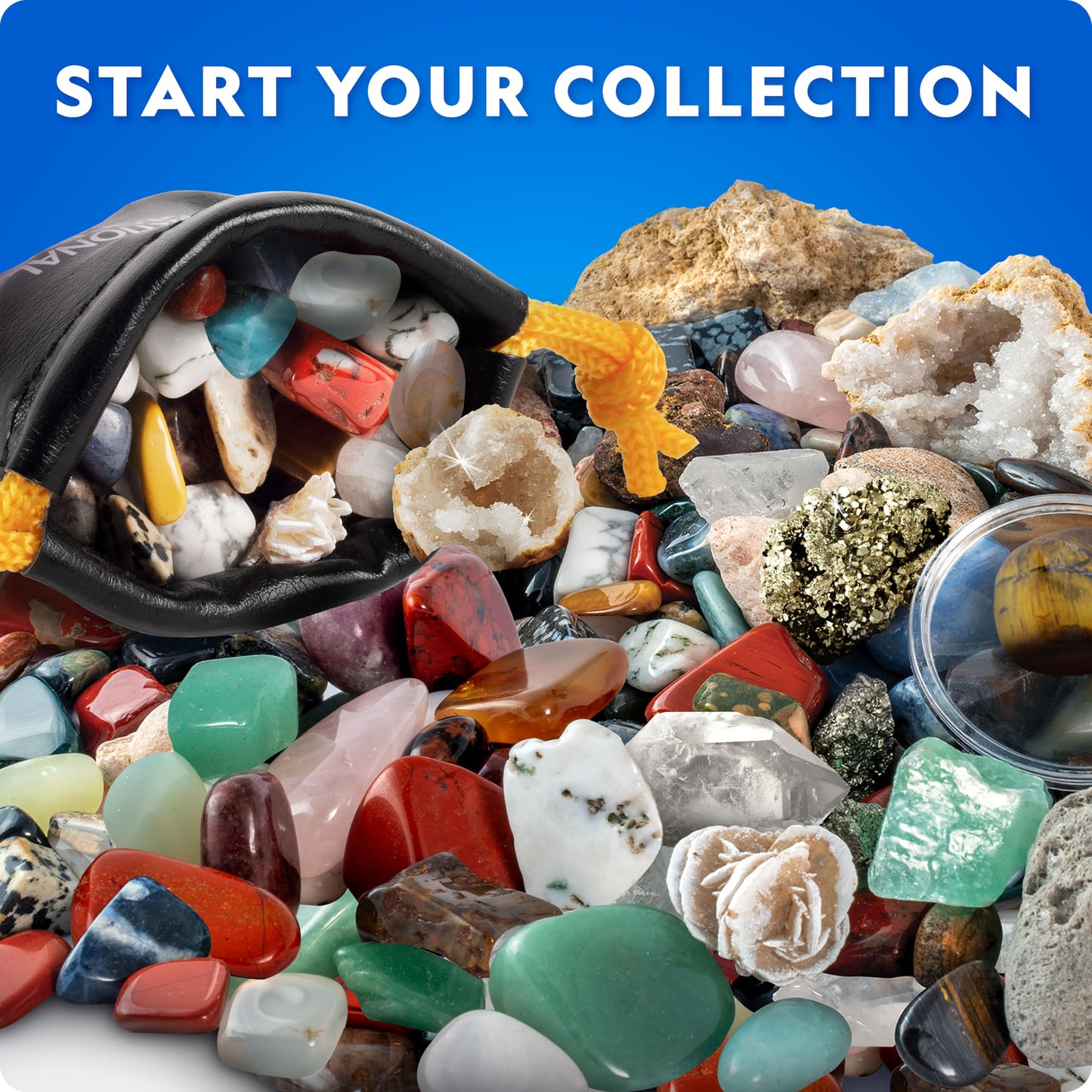 National Geographic 300+ Piece Rock & Crystal Collection for Kids – Geodes, Minerals, Gemstones Science Kit, Educational Geology Gift