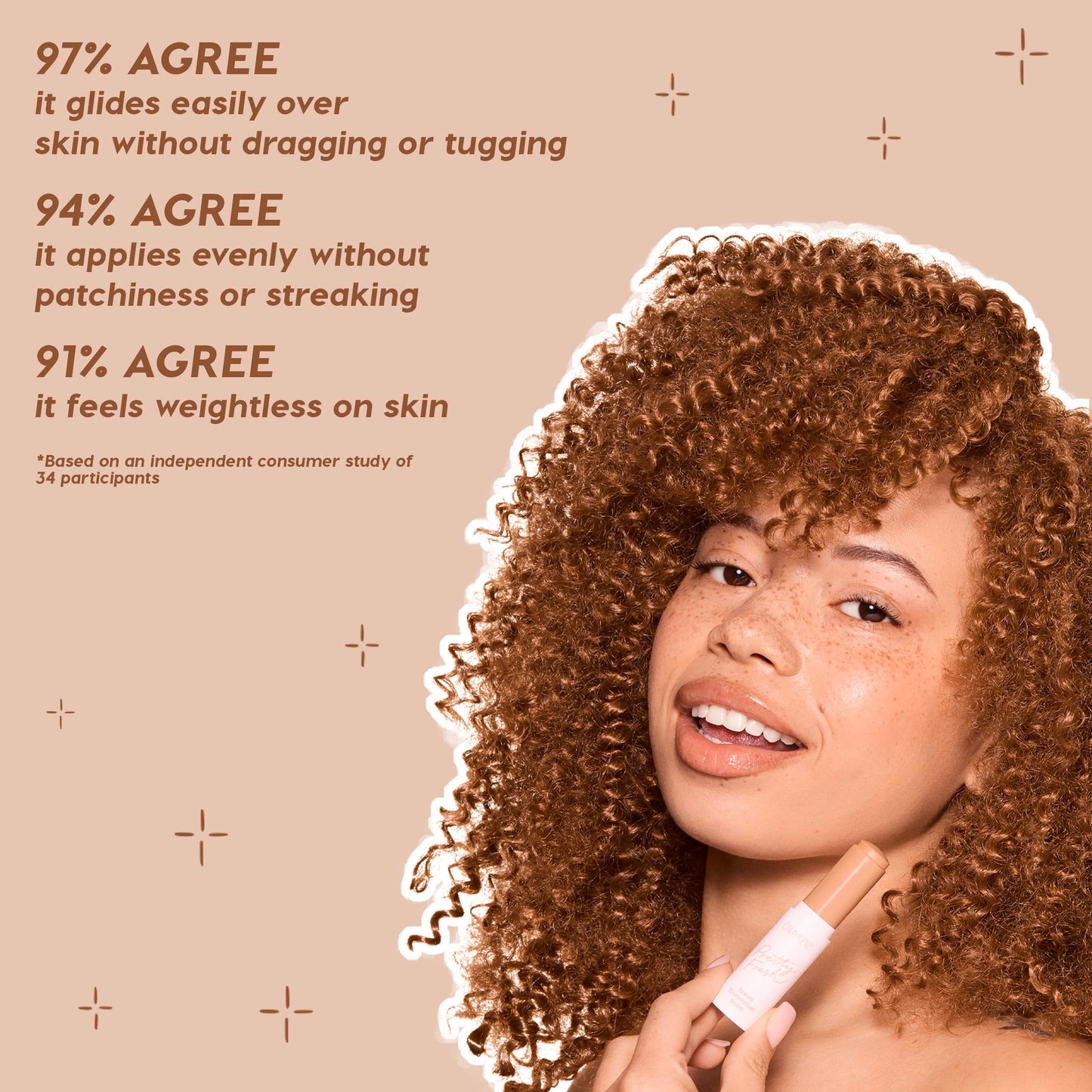 ColourPop Pretty Fresh Tinted Foundation Stick – Hydrating Balm-to-Cream, Light/Medium Coverage, Niacinamide & Peptides – Fair 3, 0.29 oz