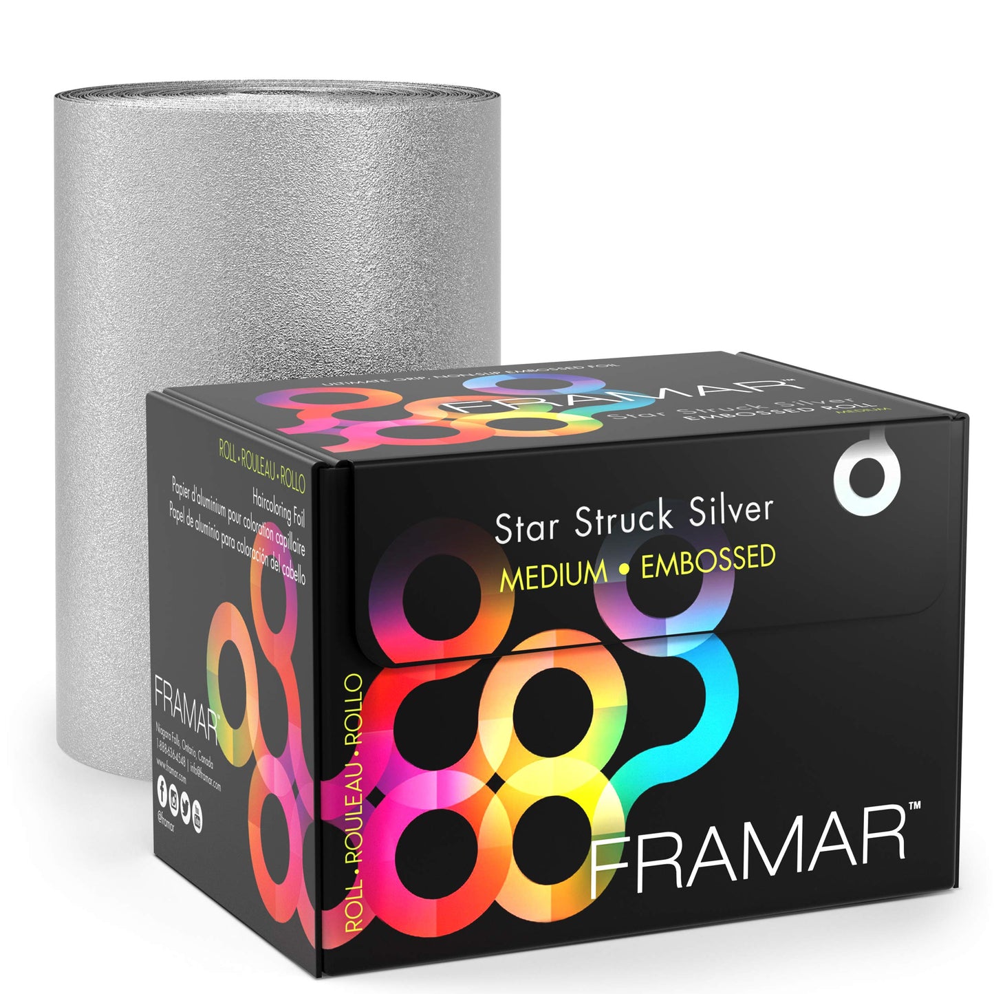 FRAMAR Silver Hair Foil Roll – 320 ft Salon Foils for Hair Highlighting, Long Hair Highlights & Balayage, Professional Foil for Stylists