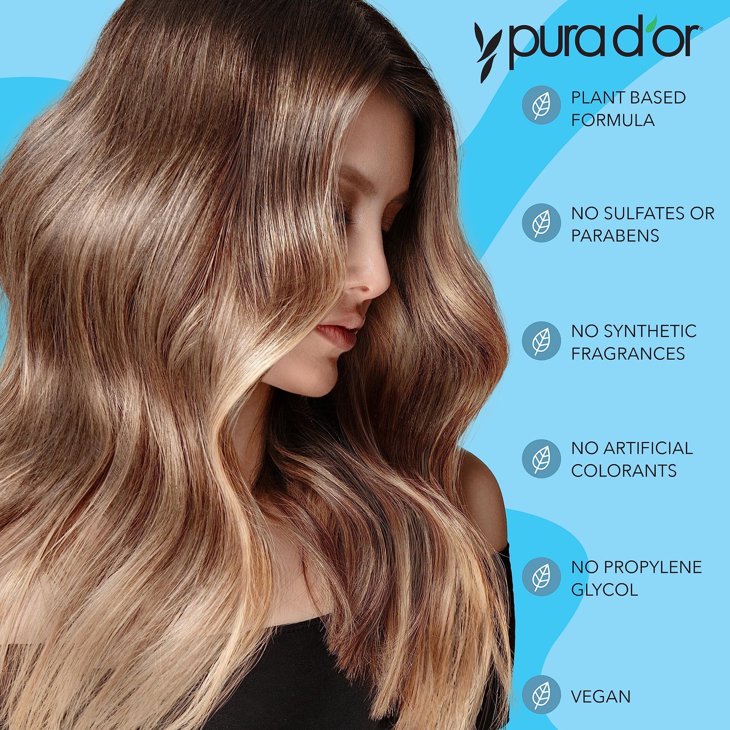 PURA D'OR Therapy Shampoo 16oz – Hydrating & Nourishing Scalp Care for Itchy, Flaky Scalp with Tea Tree, Peppermint & Argan Oil